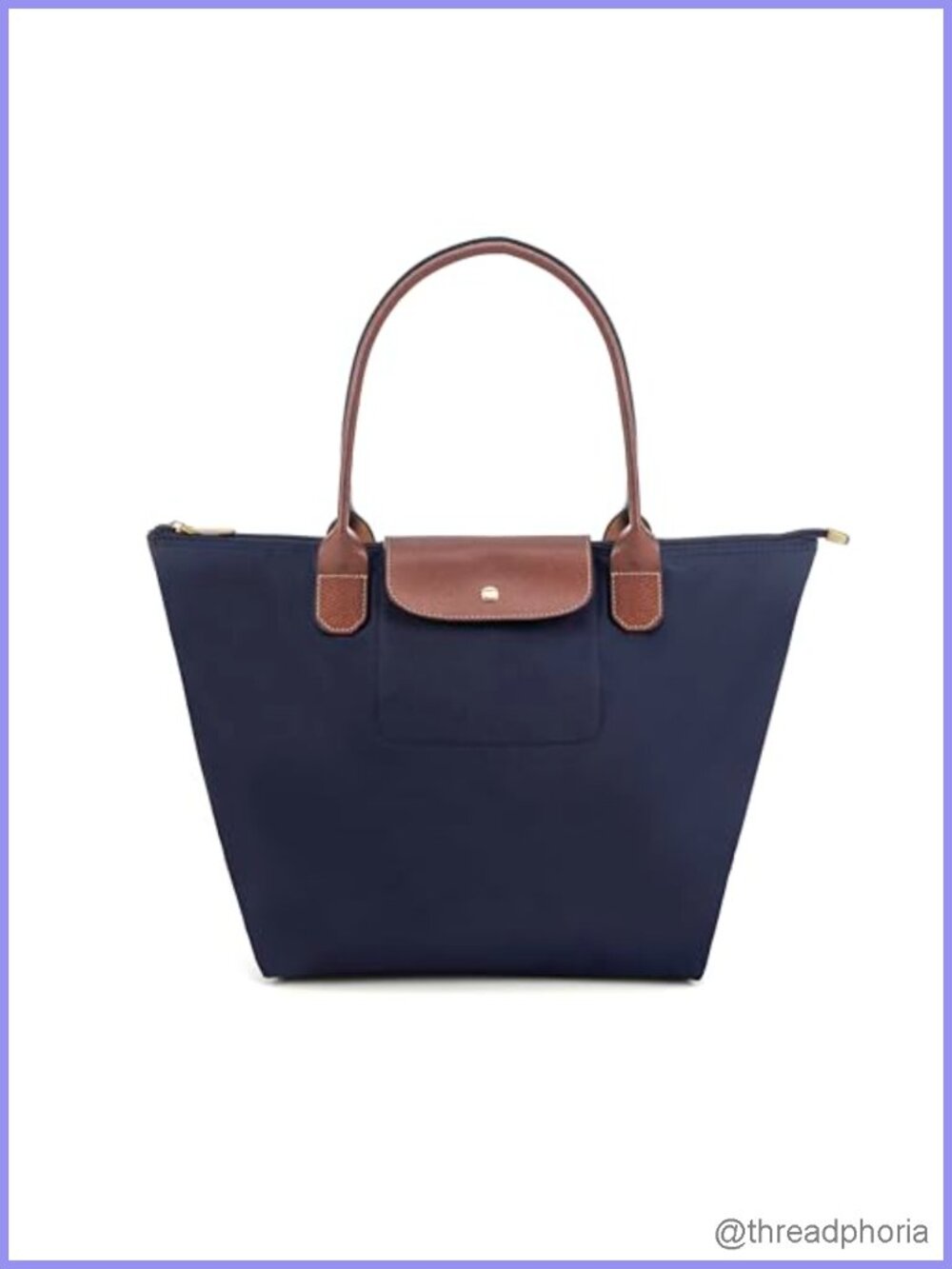 Nylon Tote Bag Foldable Shoulder Bag Water Resistant Travel Hobo Handbag